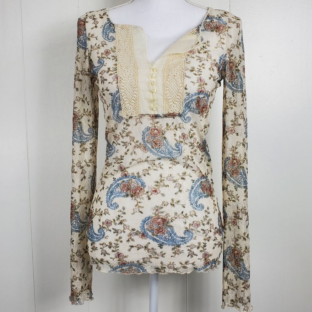 Ralph Lauren Denim & Supply paisley lace top Size Medium - Picture 2 of 12